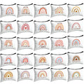 Rainbow Makeup Bag Set - 50 Waterproof Cosmetic Pouches with Zippers