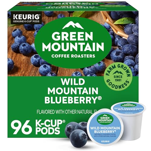 Wild Mountain Blueberry Light Roast Coffee K-Cup Pods - 96 Count, Single-Serve Compatible