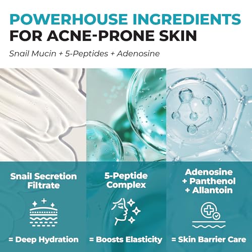 Snail Mucin 88% + Peptide Gel Moisturizer - Non-Sticky, Fast Absorbing