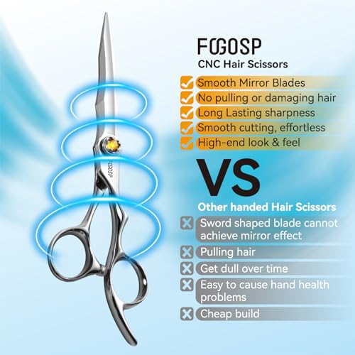 FOGOSP 6.5 Inch Professional Barber Hair Cutting Scissors VG10 Japan Steel for Men & Women