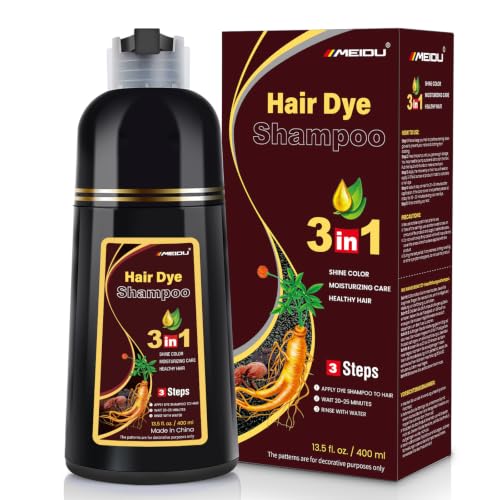 Brown Hair Dye Shampoo 3-in-1 Gray Coverage - IIIMEIDU