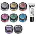 Holographic Glitter Shakers by Moon Glitter ? 100% Cosmetic Glitter for Face, Body, Nails, Hair and Lips - 0.17oz - Set of 8 colours