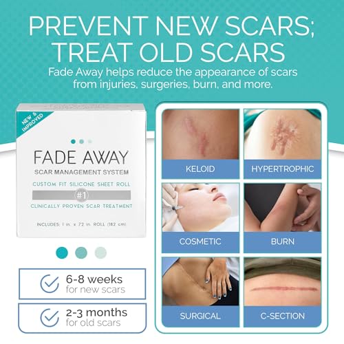 Fade Away Silicone Scar Tape Roll for Surgical & Injury Scars, Medical Grade, 6 ft