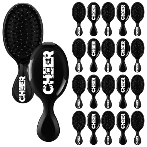 20 Pack Cheer Hair Brushes - Portable Detangling Hairbrushes for Cheerleaders