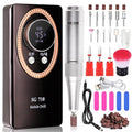Electric Nail File for Acrylic Nail Kit 45000RPM Electric Black Nail Drill Professional Manicure Pedicure Set with Nail Drill Kit Bits Efile Cordless for Manicure