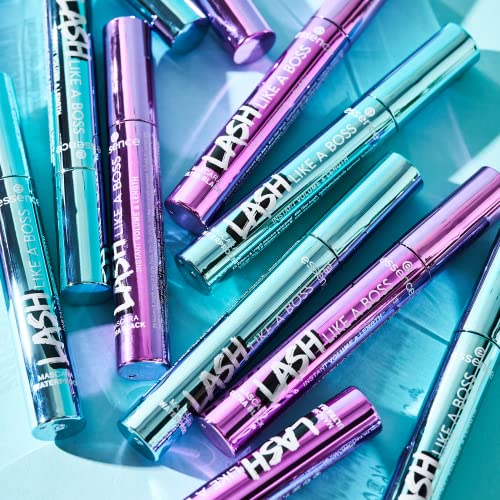 essence | Lash Like A Boss Instant Volume & Length Waterproof Mascara | Long Lasting Formula & Curved Fiber Brush | Vegan & Cruelty Free | Free From Parabens & Microplastic Particles (Pack of 2)