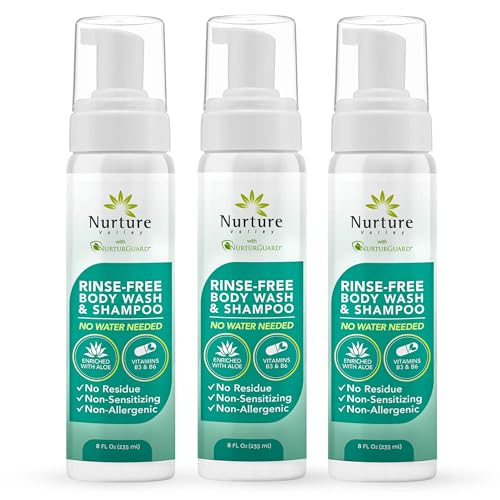 8.5 Fl Oz Rinse-Free Aloe Collagen Body Wash Foam Pack of 3