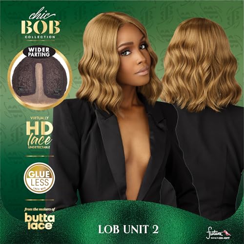 Sensationnel ChicBob Lace Front Wig - Lob Unit, Beige Blonde Variation