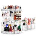 360° Rotating Makeup Organizer with Adjustable Layers - Clear A-Clear