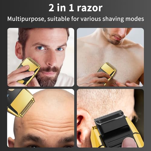 DSP 2-in-1 Bald Shaver for Men with LED Display - Gold Variation