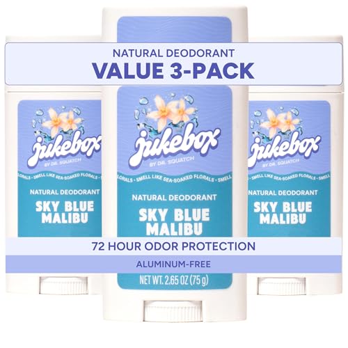 Women’s Natural Aluminum-Free Deodorant 3-Pack - Sky Blue Malibu Variation 2.65 oz