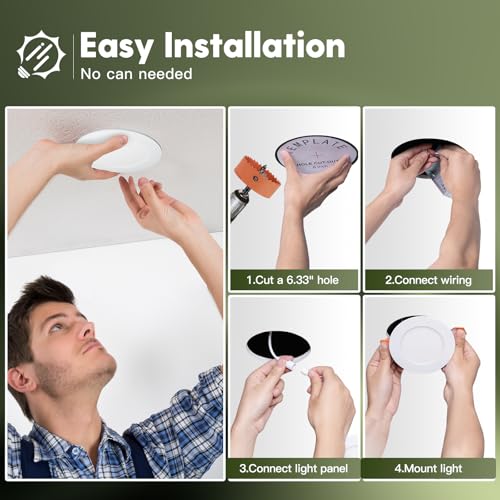 4 Inch LED Recessed Light 24 Pack with Junction Box, 5 CCT, 700 Lumens