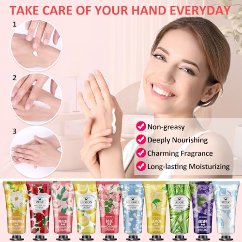 VESPRO 140 Pack Hand Cream Gifts Set, Easter Basket Stuffers, Hand Lotion Travel Size for Dry Cracked Hands, Mini Hand Cream for Teacher Appreciation Gifts, Gifts for Mom and Birthday Gifts