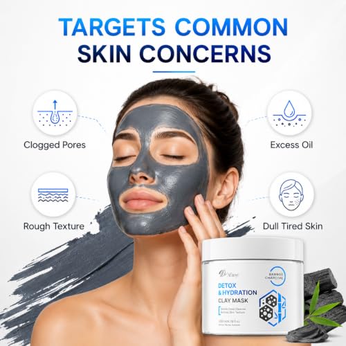 Deep Cleansing Clay Mask for Face - Detox & Minimize Pores with Natural Minerals