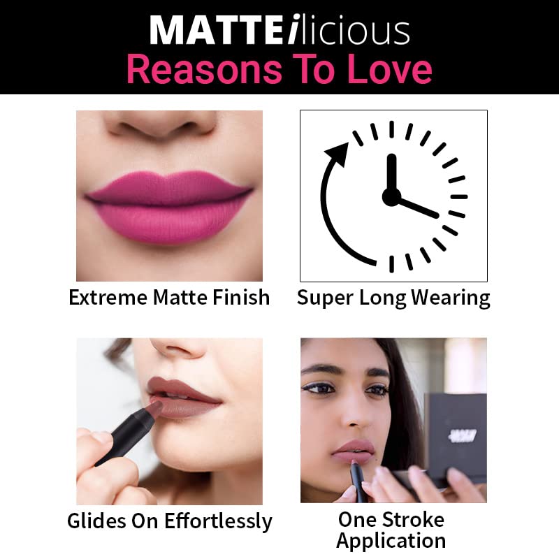 Matte Lip Crayon - High-Pigment Nourishing Lipstick with Long-Lasting Matte Finish - Jade Rose, 0.09 oz