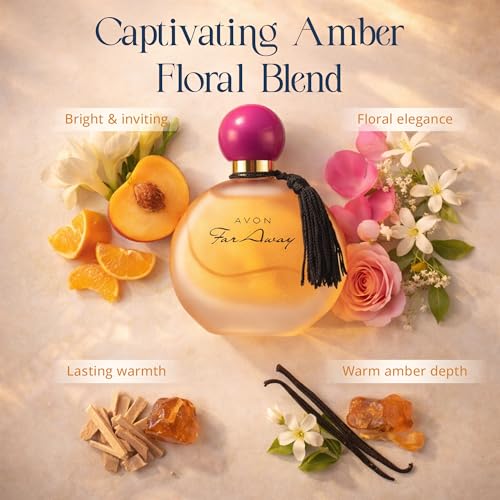 AVON Far Away Eau de Parfum 1.7 Fl Oz for Women – Amber Floral Fragrance