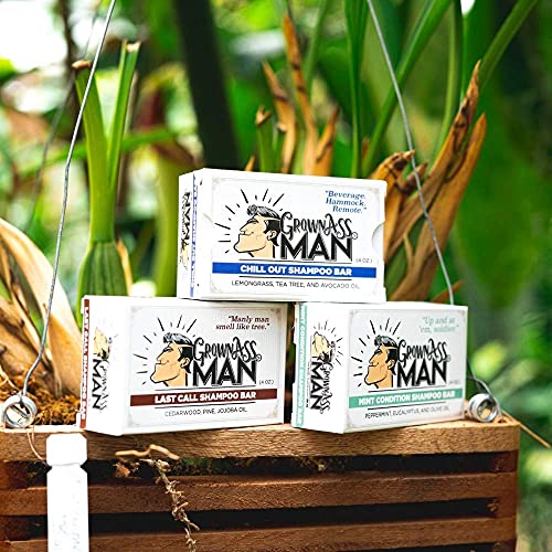 Solid Shampoo Bar 3-in-1 for Hair, Beard & Body - Variety Pack 4oz x3