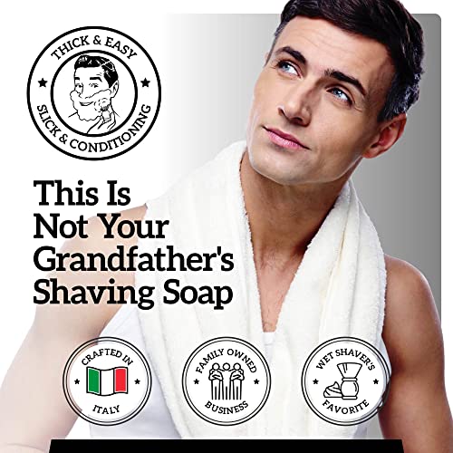 Mr. Fine 21C Shaving Soap for Men, Thick Lather, No Artificial Colors, 5oz - Clubhouse Edition