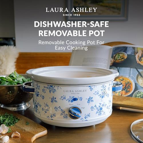 China Rose 6.8 Quart Slow Cooker - Large Capacity Family-Friendly Kitchen Appliance