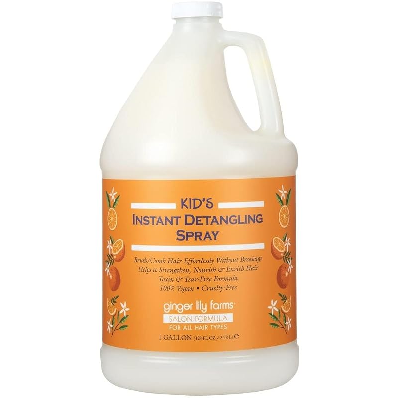 Gallon Kid's Detangling Spray Refill (128 oz) - Citrus Scent, 100% Vegan & Cruelty-Free