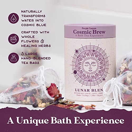 Calming Lavender Lunar Bath Tea with Epsom Salt & Herbs - Relaxing Skin Soak