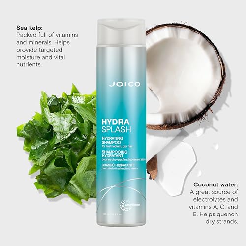 Joico HydraSplash Hydrating Shampoo | For Fine, Medium, Dry Hair | Replenish Moisture | Add Hydration & Softness | With Sea Kelp & Coconut Water