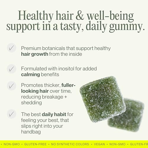 Proxy Grow Lush Hair Wellness Gummies with Biotin, Folate & Nettle – 30 Count