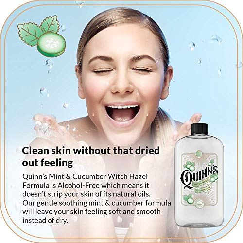 Quinn's Pure Castile Organic Unscented Liquid Soap 32 oz Alcohol Free Witch Hazel Cucumber & Mint 16 oz