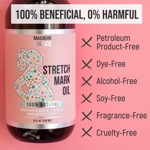 Nighttime Magnesium Cream (Clary Sage) and Stretch Mark Oil (Cocoa) - 2 Pack Bundle