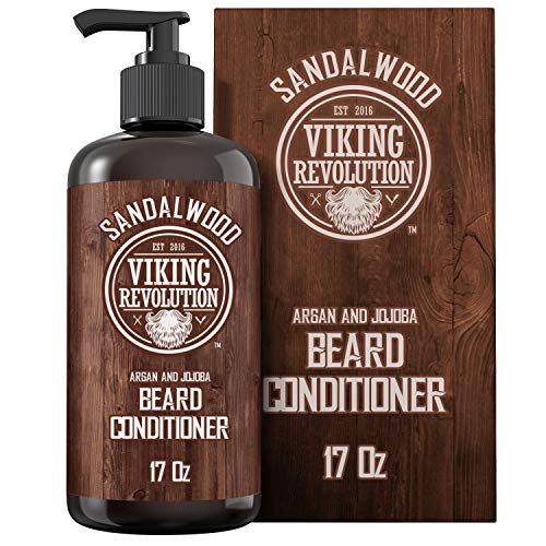Viking Revolution Sandalwood Beard Conditioner 17 oz - Moisturizes & Softens