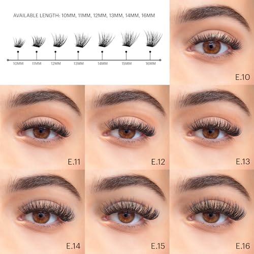 Lashify Extreme 16mm Gossamer DIY Eyelash Extensions Refill, Black, Easy False Lashes To Add Tremendous Volume