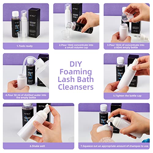 ACTROL Strawberry Lash Shampoo Concentrate 100ml Makes 20 Foaming Bottles - Salon & Home Use