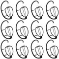 12 Pack 15 Inch Plastic Wig Hangers for Drying & Display - Black