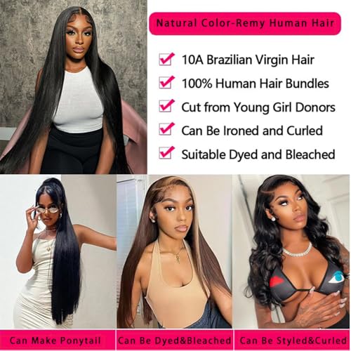 Natural Color 20/22/24 Inch Straight Human Hair Bundles Virgin Brazilian Remy Hair
