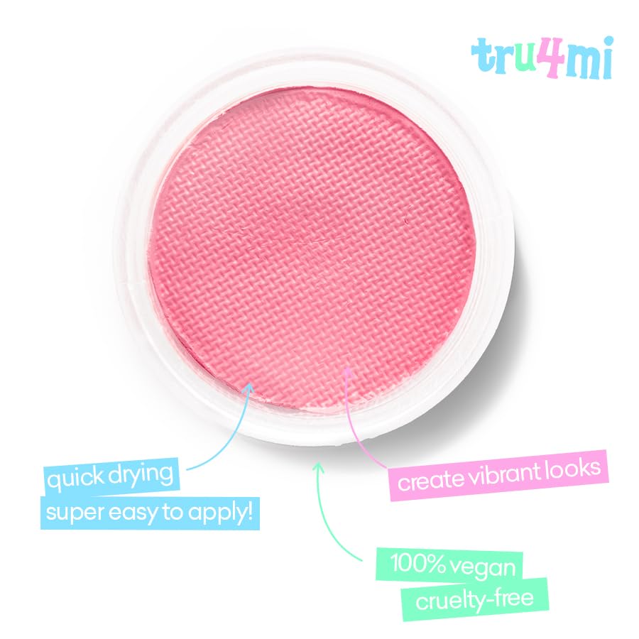 -Water Activated Eyeliner -Wet Liner Makeup - Smudge Proof Face Body Paint - Skin Safe & Child Friendly - “TruLuv” Red -10g/container