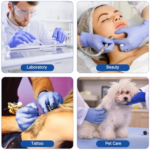 Small Nitrile Exam Gloves - Violet Blue, 3.5 Mil Disposable Medical Gloves, 200 Pack