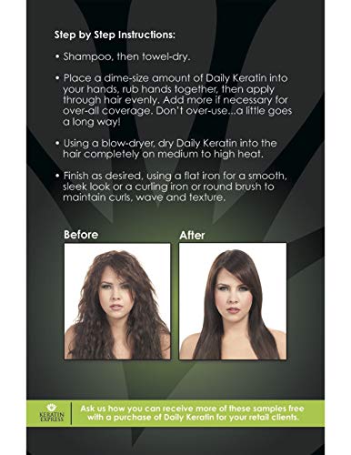Daily Keratin Smoothing Treatment for Frizz Control & Heat Protection - 6 oz
