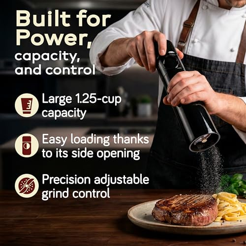 Magnum Plus Unicorn Pepper Mill - Large 9 Inch Manual Grinder with Steel Burrs, Adjustable Coarseness, Side-Loading Refill