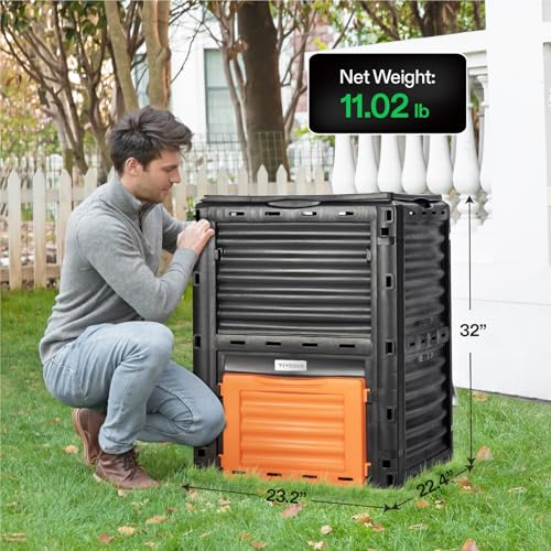 VIVOSUN 80 Gallon Outdoor Compost Bin - Large Capacity Easy Assembly 300L