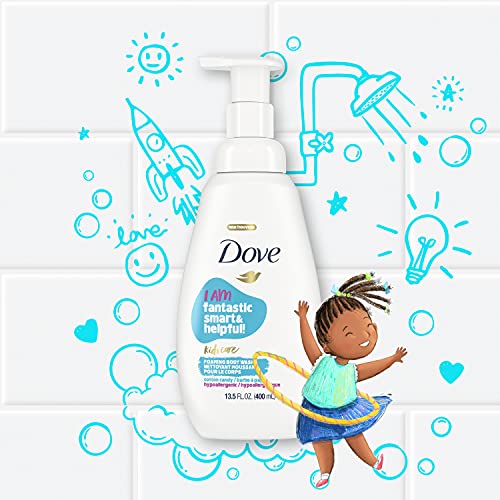 Dove Kids Foaming Body Wash Cotton Candy Pack of 4 - Gentle, Tear-Free Skin Care