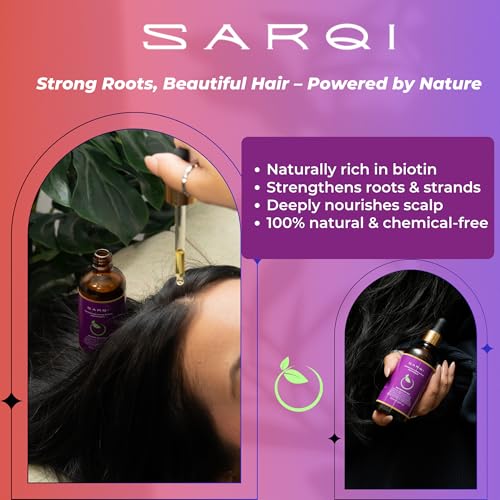 Natural Hair Growth Oil with Biotin & Botanical Oils for Thicker, Stronger Hair - 100ml