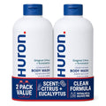Huron Citrus Eucalyptus Body Wash 12.2 Fl Oz 2-Pack - Non-Toxic Hydrating Shower Gel