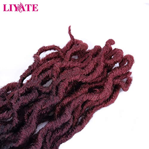14 Inch Faux Locs Crochet Hair - Soft Goddess Locs for Black Women, 6 Packs, Variation of 1B/99J/530