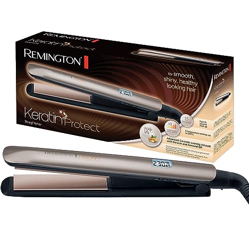 Remington Keratin & Almond Oil Flat Iron - Digital Display, 5 Heat Settings