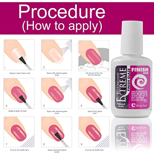 Backscratchers Extreme Glaze Nail Resin 0.5oz - Finish Glaze for Nails