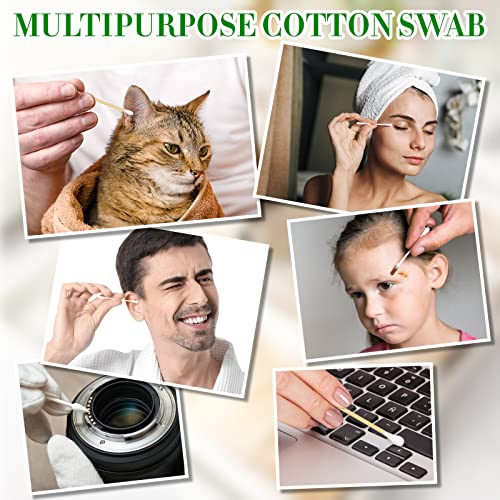 Dunzy 10,000 Pcs Double Round Cotton Swabs Bulk for Ear & Pet Cleaning