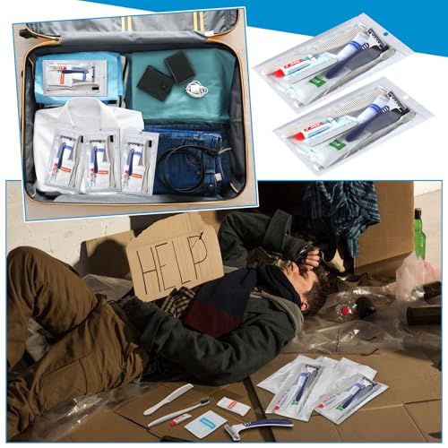 Bulk Hygiene Care Kits for Homeless - 48 Sets Travel & Charity Supplies