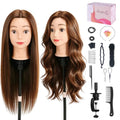 Mannequin Head with Human Hair for Styling Practice - 26 Inch, Heat Resistant, Full Density