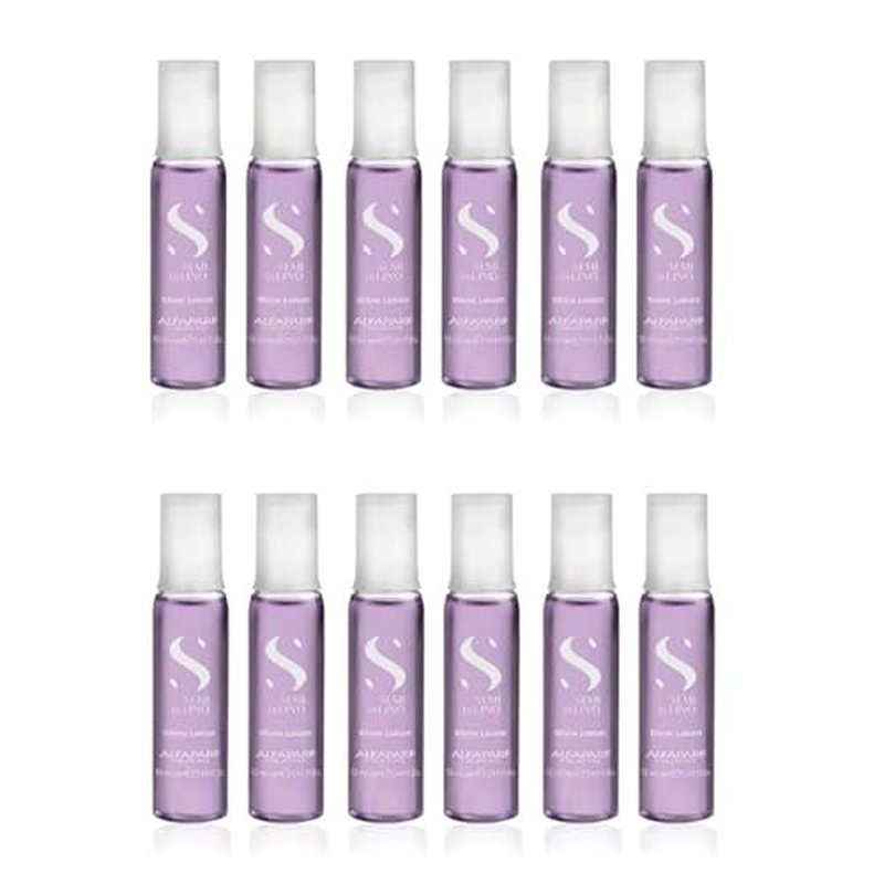 ALFAPARF MILANO Semi di Lino Shine Lotion Leave In Hair Treatment with Thermal Protection - Adds Brilliant Shine - Gives Support, Definition, Body, Flexibility - 12 Vials / 0.44 Fl Oz