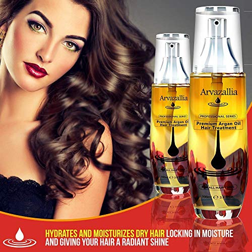 Argan Oil Hair Treatment and Leave-in Mask Set for Damaged Hair - Hydrating Conditioner Spray Bundle